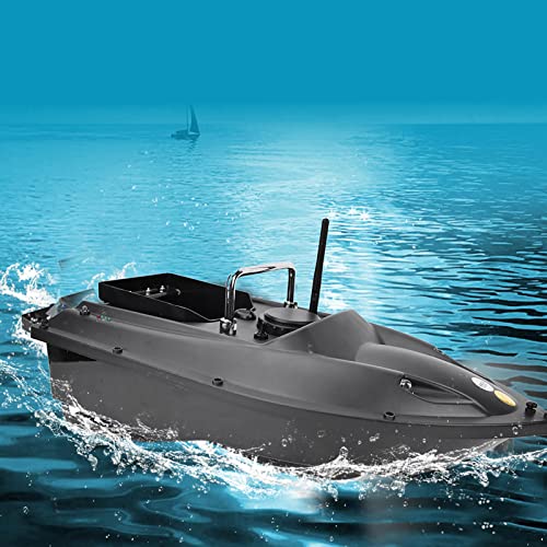 RC Bait Boat for Surf Fishing, 600M Black Remote Control Fishing Lure Bait Boat Fish Finder, Fishing Bait Boat Hook Post Boat, Loading Bait Boat for Carp Fishing Hook[US-Black]