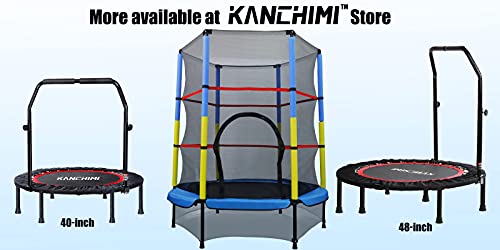 40" Folding Mini Fitness Indoor Exercise Workout Rebounder Trampoline with Handle, Max Load 330lbs