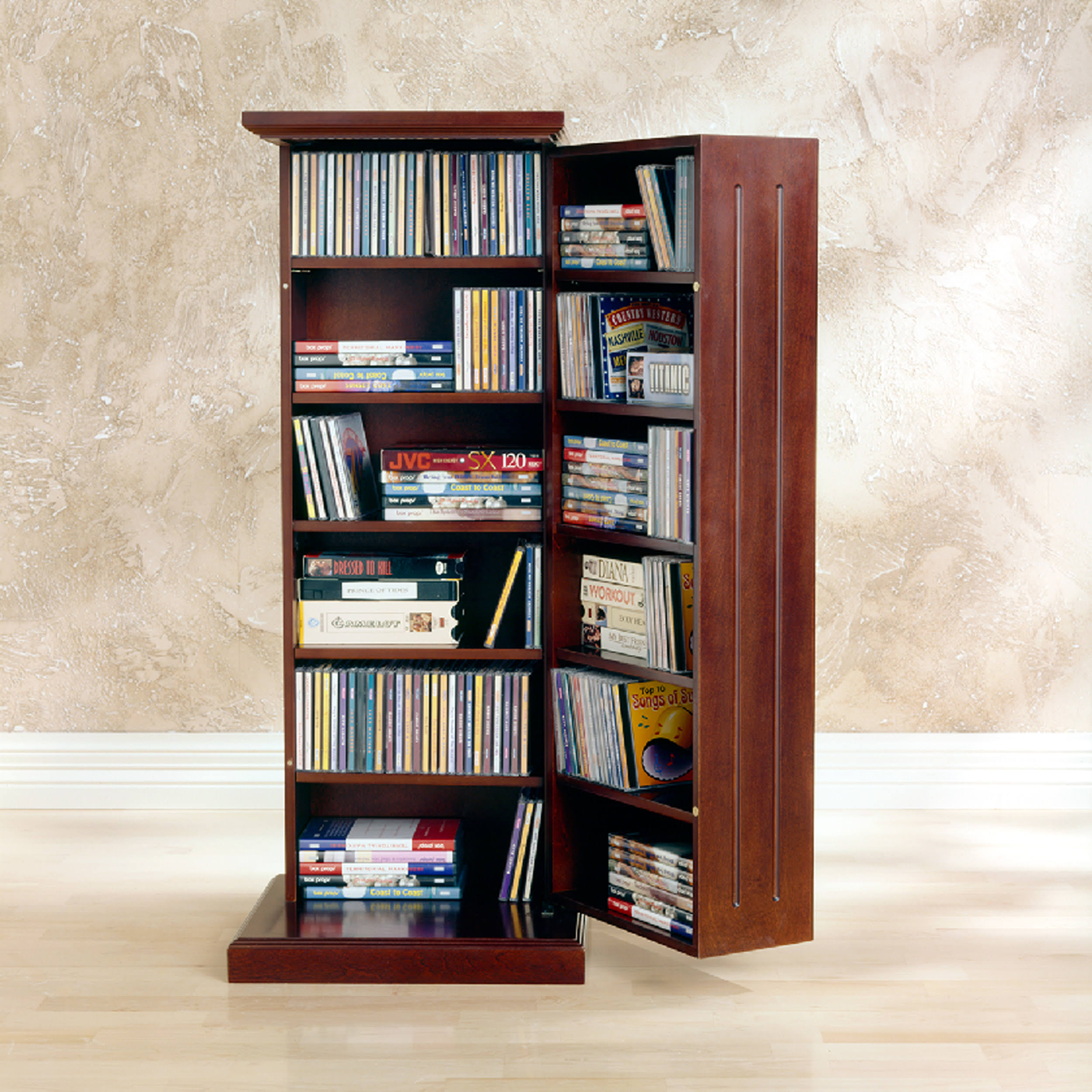 Media Storage Pedestal - Cherry