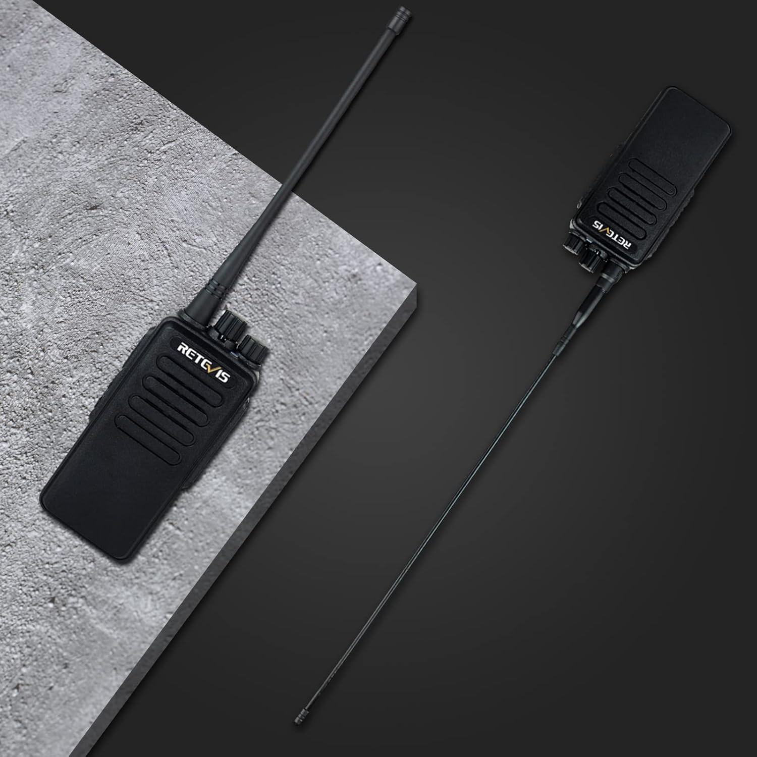 Retevis RT1 Radios Walkie Talkies Long Range,High Power Heavy Duty 2 Way Radio with 3000mAh Rechargeable,VOX Emergency Alarm Walkie Talkies for Adults(4 Pack)