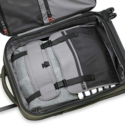 Briggs & Riley Domestic 22" Carry On Expandable Spinner - Luggage for Travel, Suitcases with Wheels, Softside Rolling Bag for Men & Women, Self-Repairing Zipper - ZDX Collection, Hunter