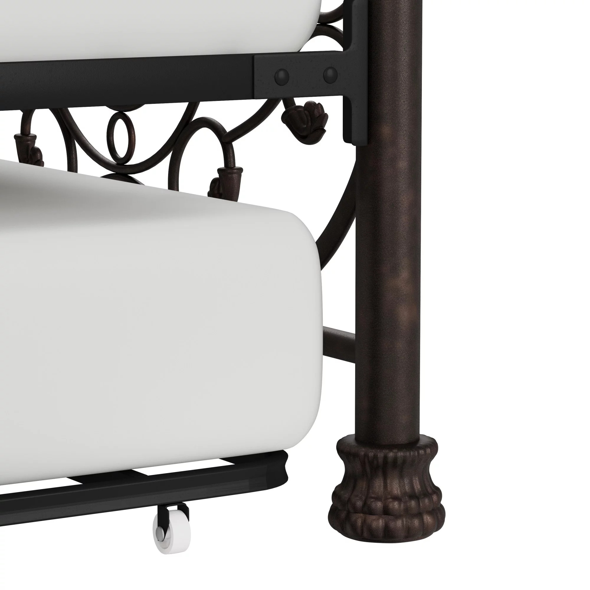 Hillsdale Furniture Mercer Vintage Metal Twin Daybed with Trundle, Antique Brown