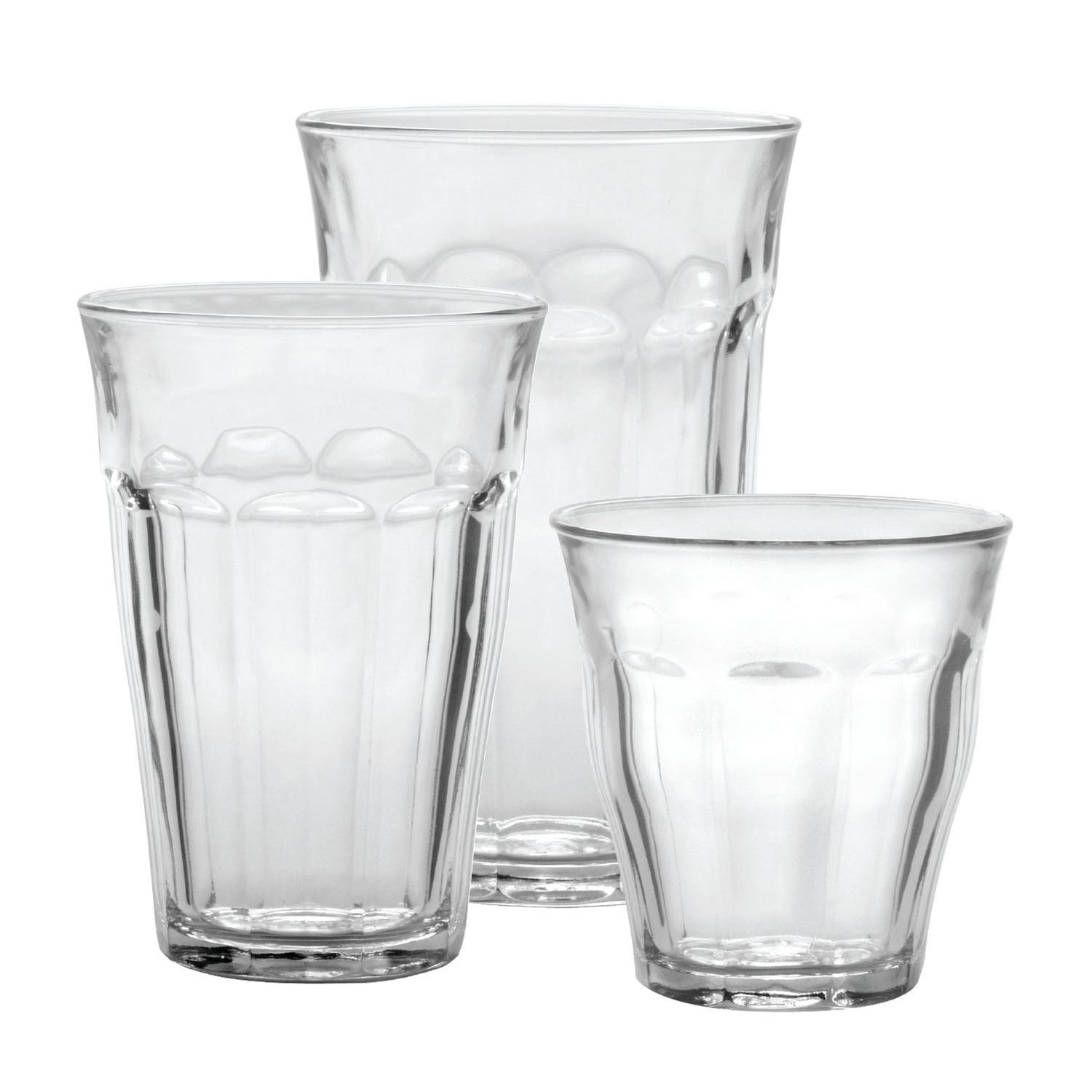 Duralex Picardie 36 Piece Clear Tempered Glass Drinkware and Tumbler