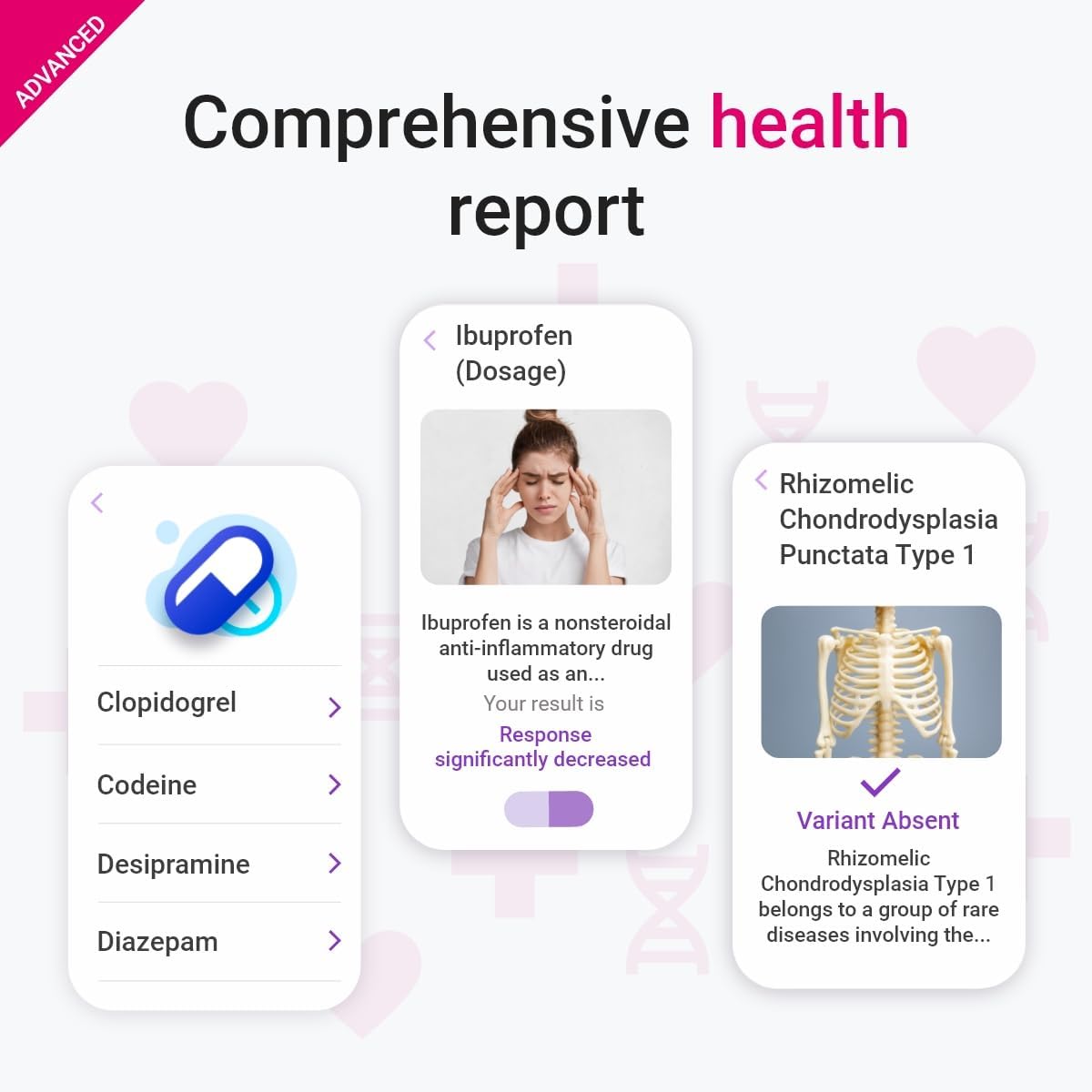 tellmeGen Advanced DNA Test:400+ Health, Ancestry, Traits & Fitness Reports - Fees Included - Lifetime Updates