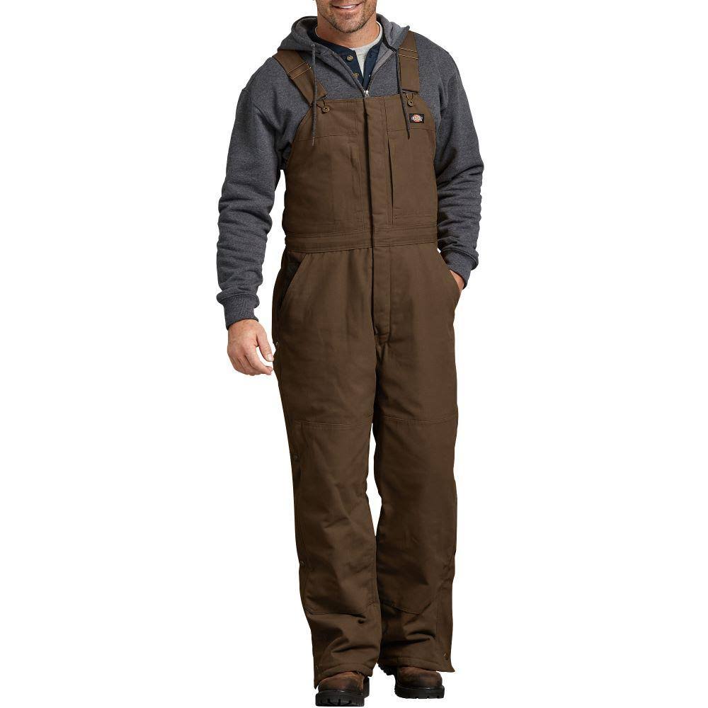 &Dickies& Men&s Insulated Sanded Duck Bibs - Timber Brown L
