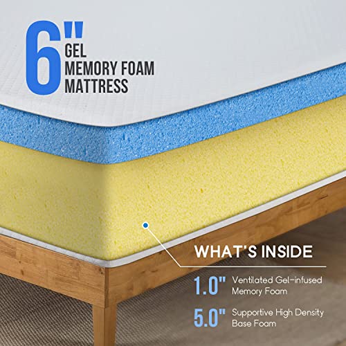 King Mattress, 5/6/8/10/12 Inch King Size Mattress Medium Firm Memory Foam Mattress for Cool Sleep & Pressure Relief, Certipur-Us Certified Mattress in a Box, Fiberglass Free Mattress, (King, 8 Inch)
