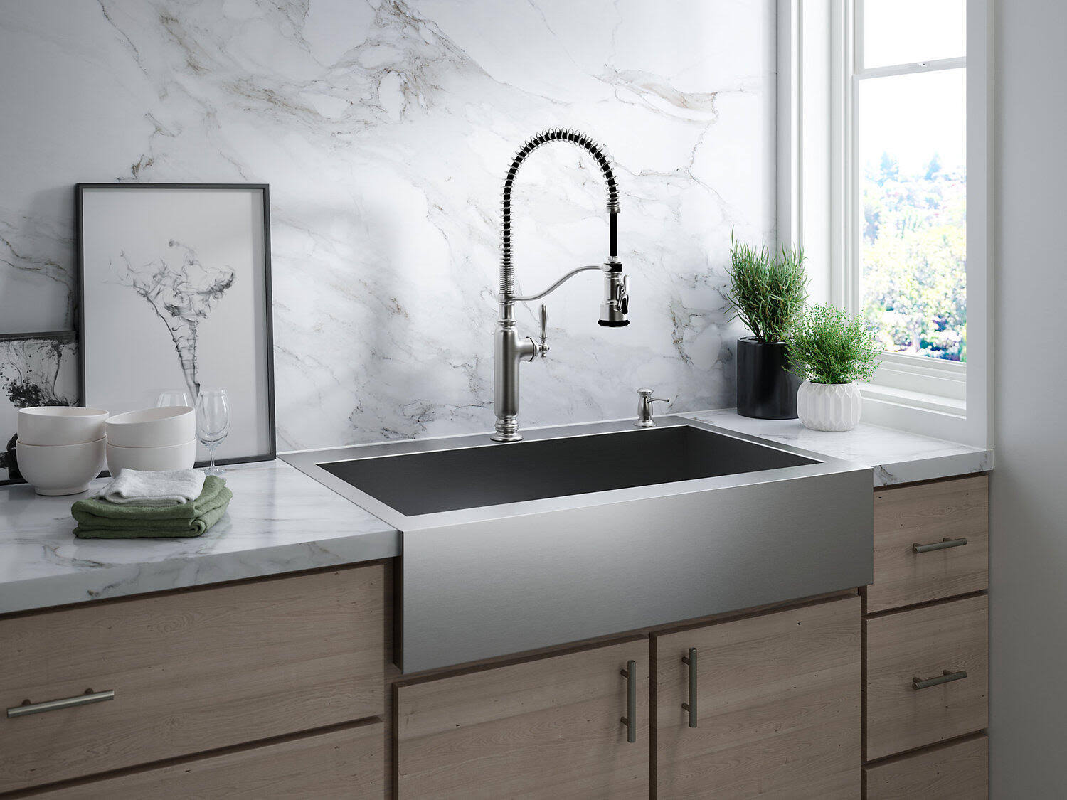 Kohler 77515-VS Tournant Semi-Professional Kitchen Sink Faucet - Vibrant Stainless