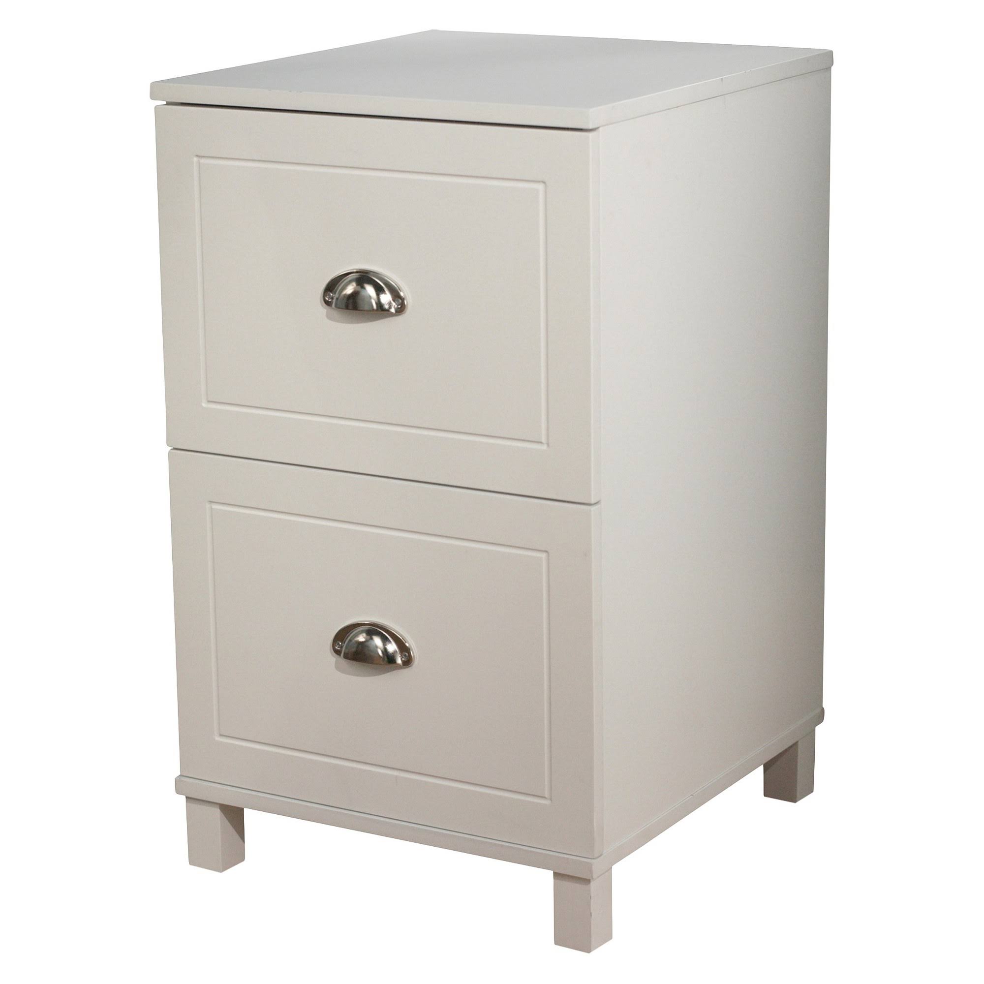 Two Drawer Filing Cabinet Antique White - Buylateral