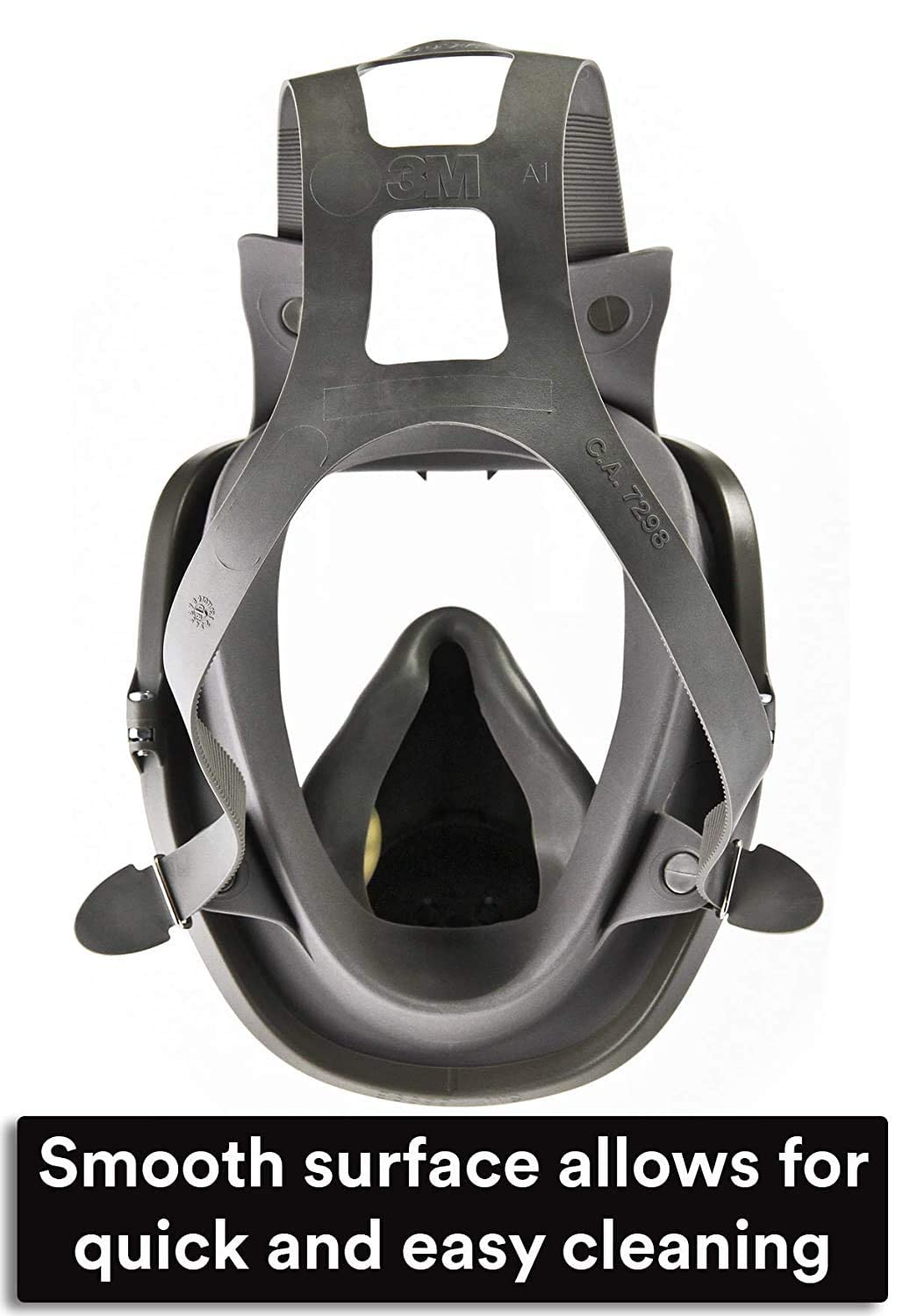 3M Safety 142-6800 Safety Reusable Full Face Mask Respirator, Grey, Medium