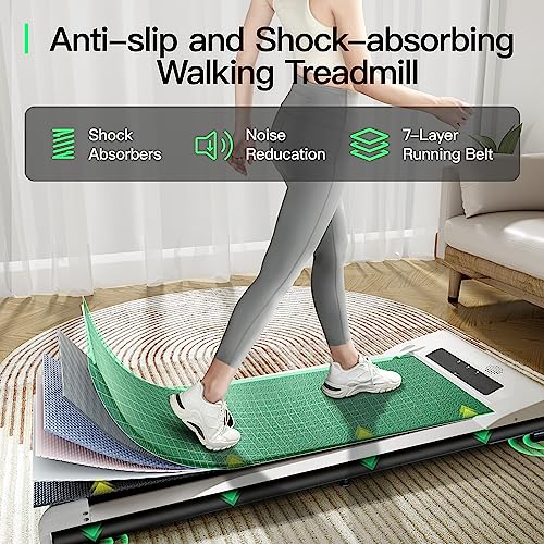 UMAY 512 Walking Pad, 512N Under Desk Treadmill, P1 Small Treadmill, Ultra Quiet Walking Treadmills for Home Office with Remote Control, SPAX APP and LED Display, Installation-Free