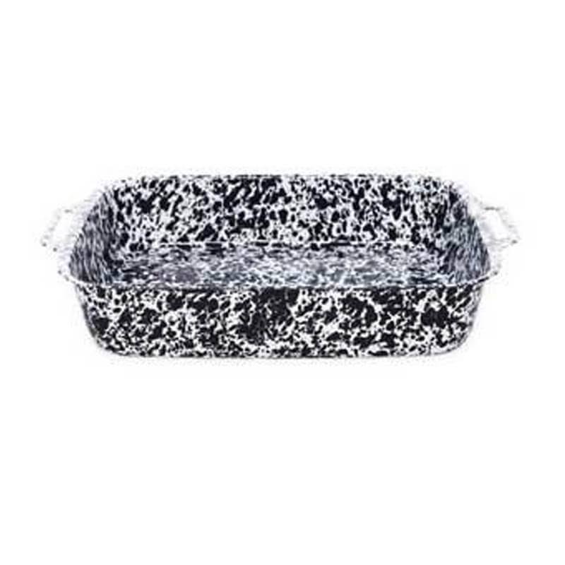 Crow Canyon Home Enamelware Large Lasagna Pan - Black Marble