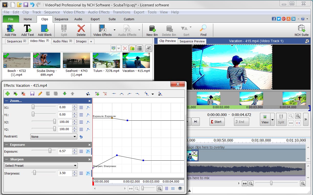 VideoPad Video Editor - Create Professional Videos with Transitions and Effects [Download]