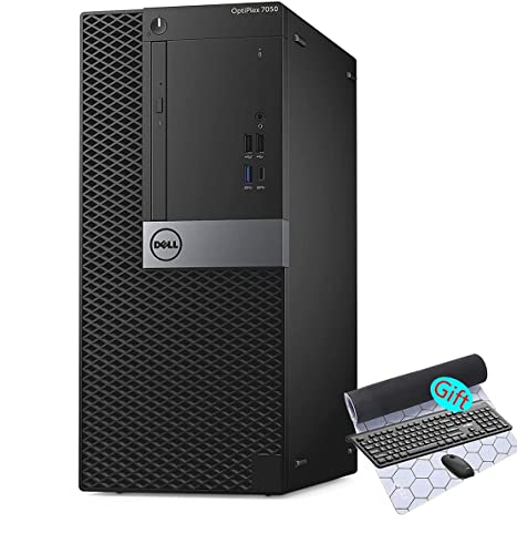 Dell 7050 Mini Tower Desktop Intel i7-7700 UP to 4.20GHz 32GB DDR4 New 1TB NVMe SSD + 2TB HDD USB Wi-Fi BT Dual Monitor Support Wireless Keyboard and Mouse Win10 Pro (Renewed)