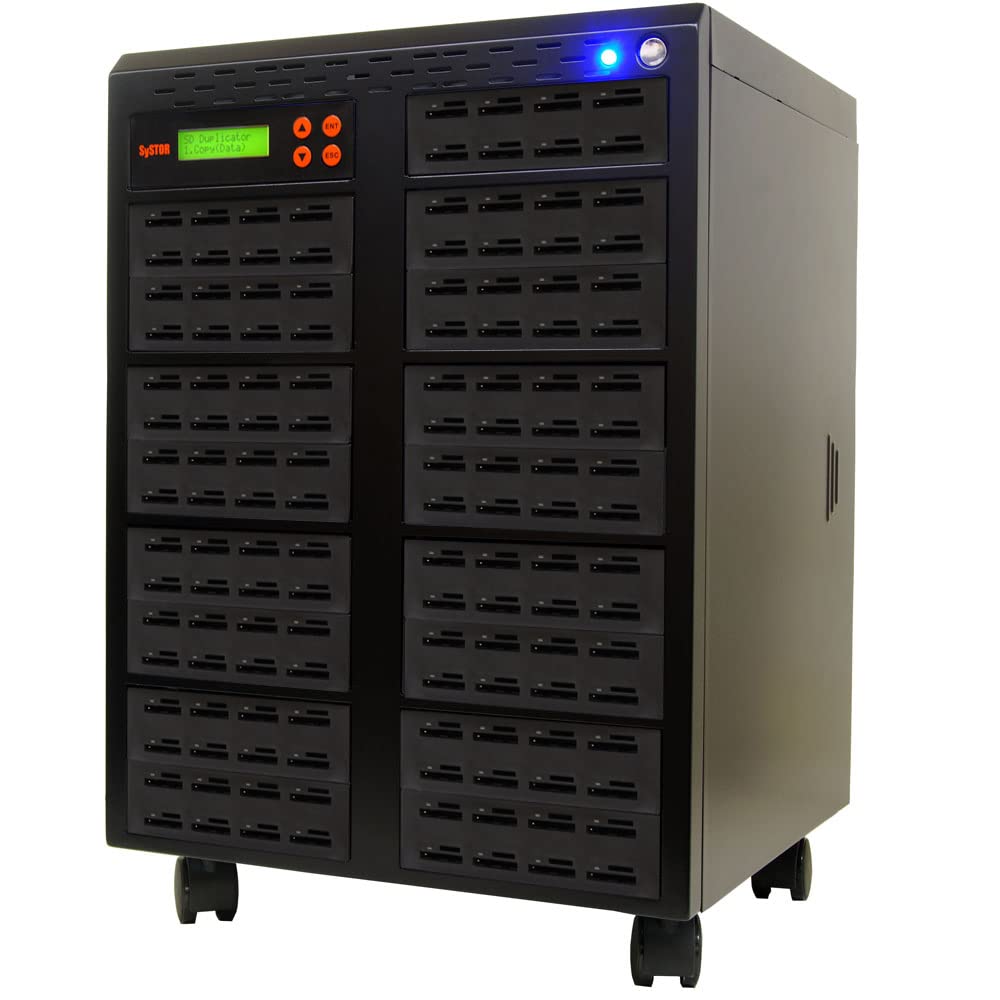 Systor 1:7 SD/microSD Card Duplicator - 2GB/Min - Standalone Multiple Flash Memory Copier & Eraser/Sanitizer, Speeds Up to 33MB/Sec (SYS-SD-7)