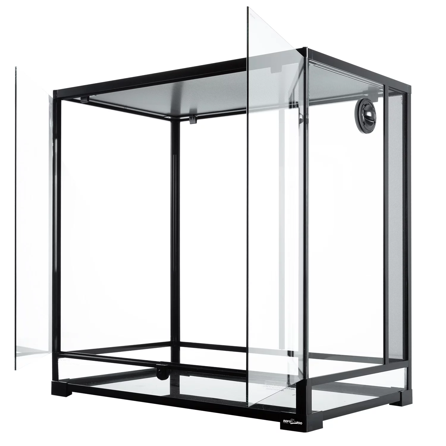 GUZZLO Full Glass 58 Gallon Reptile Tank, Front Opening Reptile Terrarium 30" x 18"x 30", Double Hinged Opening Doors & Top Screen Ventilation
