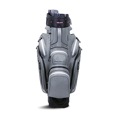 Big Max Dri Lite Silencio 2 - Waterproof Golf Cart Bag with Protective 14 Way Golf Club Divider Organizer Top, Water-Proof Zipper Pockets and Integrated Cooler Bag for Beverages