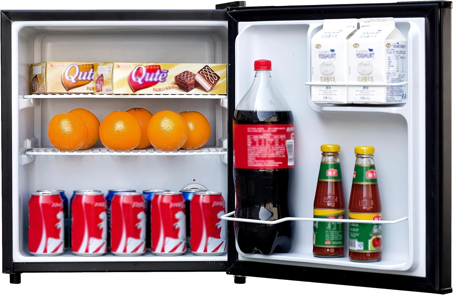 West Bend Mini Fridge Compact Refrigerator for Home Office or Dorm, Auto Defrost with Reversible Door, Energy Star Rated, 1.7-Cu.Ft., Black