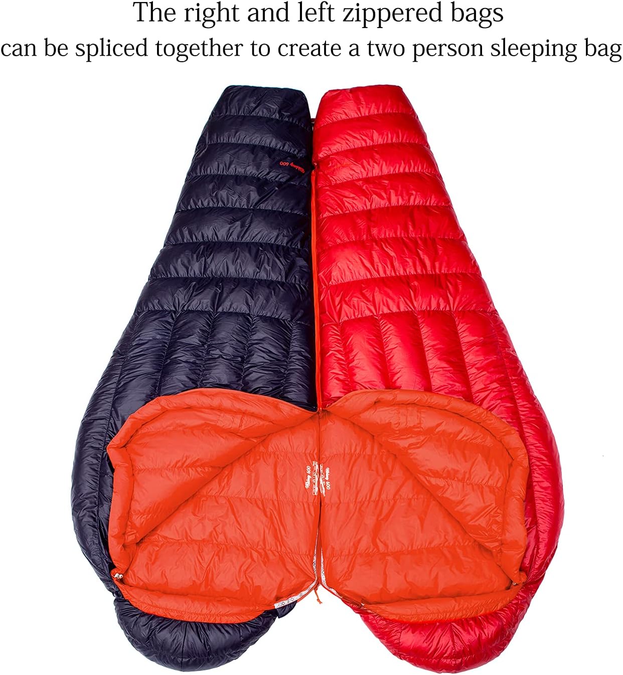 Mountaintop Ultralight Mummy Down Sleeping Bag 650 Fill Power Duck Down Suits for 32 Degree F for Camping Hiking Backpacking