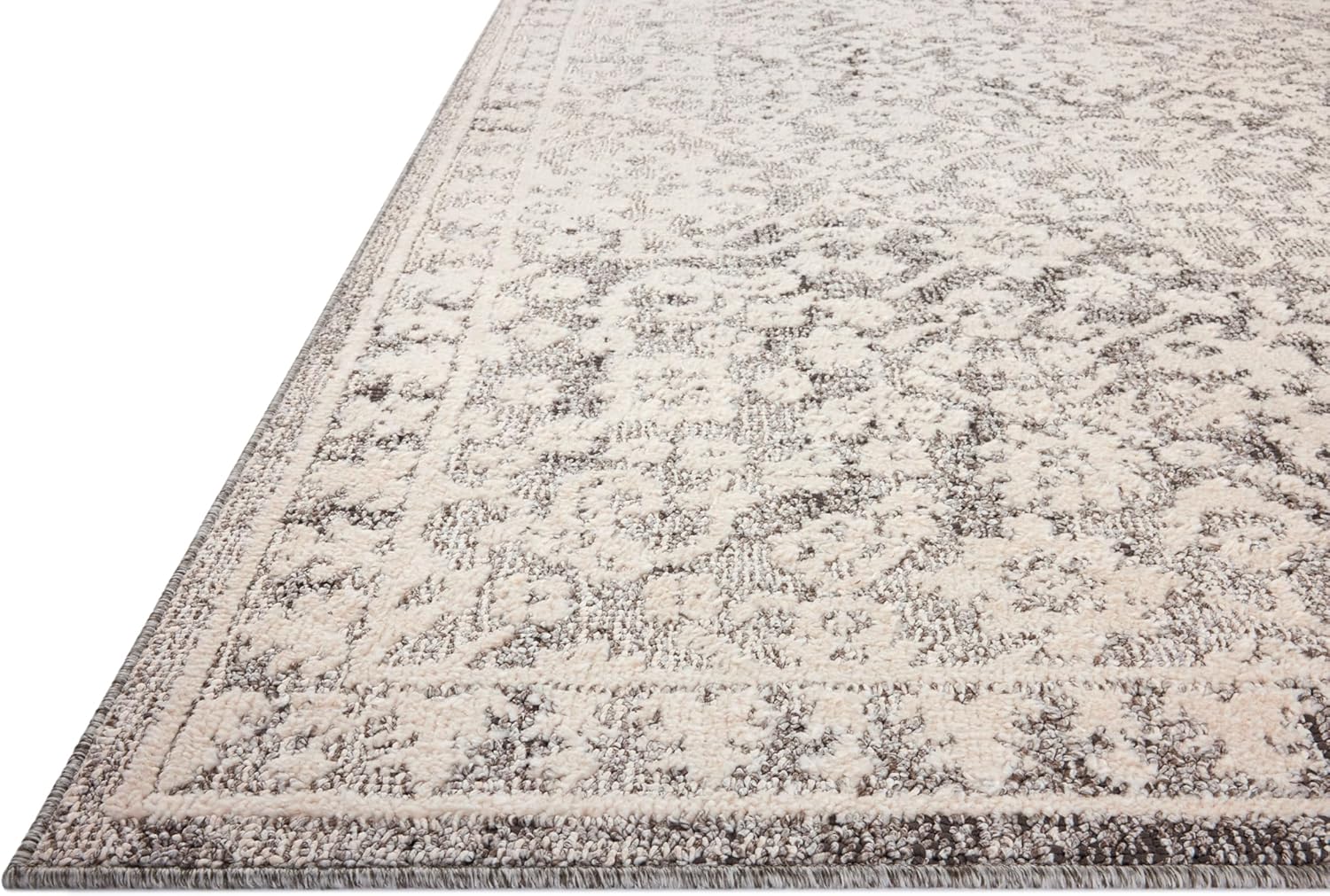 Loloi Magnolia Home by Joanna Gaines Gigi Collection GIG-01 Grey/Ivory 5'-3" x 7'-6" Area Rug