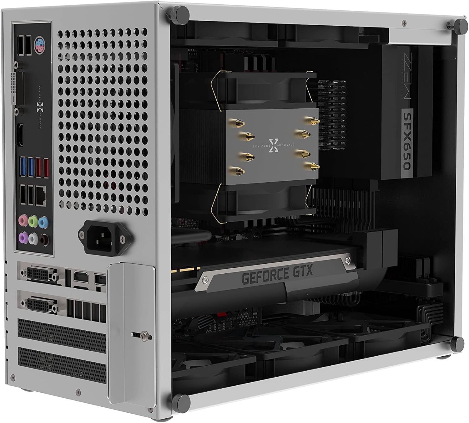 MATX PC Case in Mini-Size, Portable Gaming Computer Case, Aluminum Micro ATX Case for DIY Installation