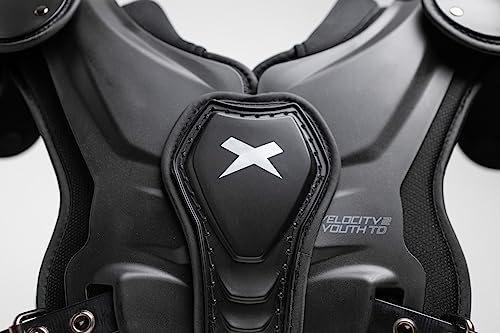 Xenith Velocity 2 Junior Vasity Football Shoulder Pads- Lightweight Protectve Gear for Larger Youth Athletes- Easy On/Off, Comfortable Fit- Low Profile Design for Improved Performance
