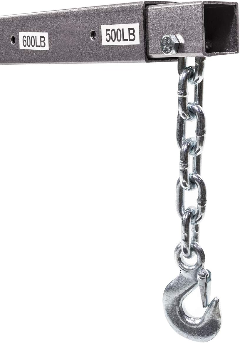 Stark 1/2 Ton Capacity Pickup Truck Extra Lift Hoist Load Crane Telescopic 1100lbs Extension Lock Position Swivel Base