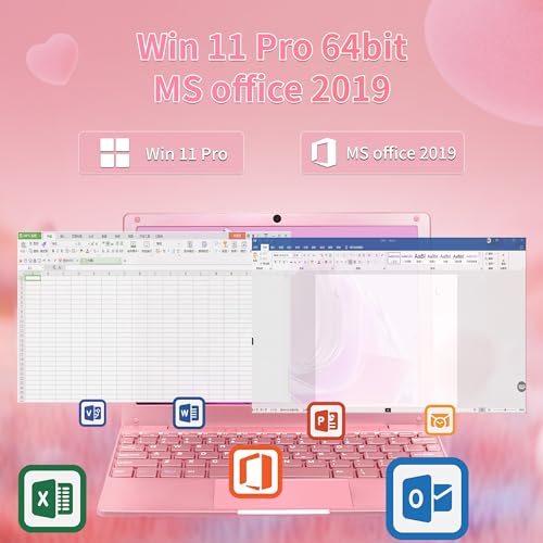 Svikou【Win11 Pro/Office 2019 10.1-inch Mini Laptop Celeron N4020, Quad Core 8GB RAM, 256GB SSD, Built-in Webcam, WiFi, HDMI, Easy to Carry, Suitable for Children and Adults,Gray