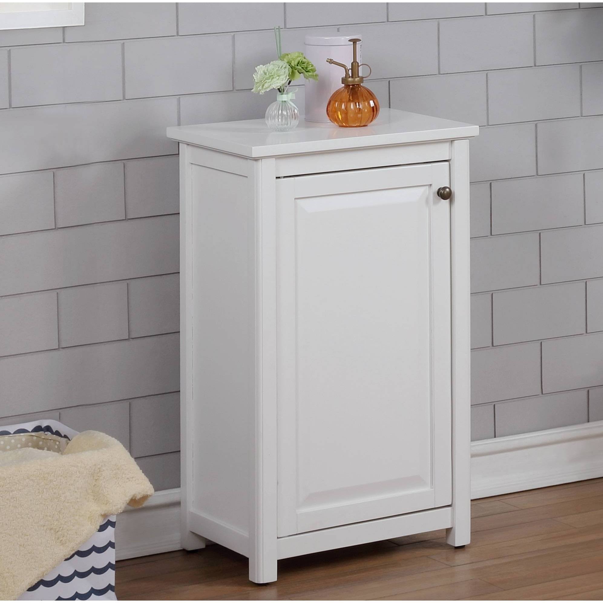 Alaterre Furniture Dorset 17x22W x 29x22H Floor Bath Storage Cabinet with Door