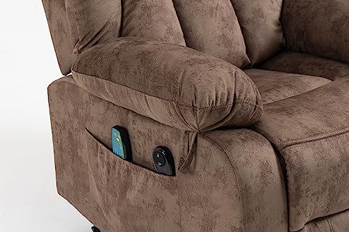 Livingroom Furniture Living Room Elderly,Relax Sofa Lift Massage Chair Power Electric Reclining, Brown