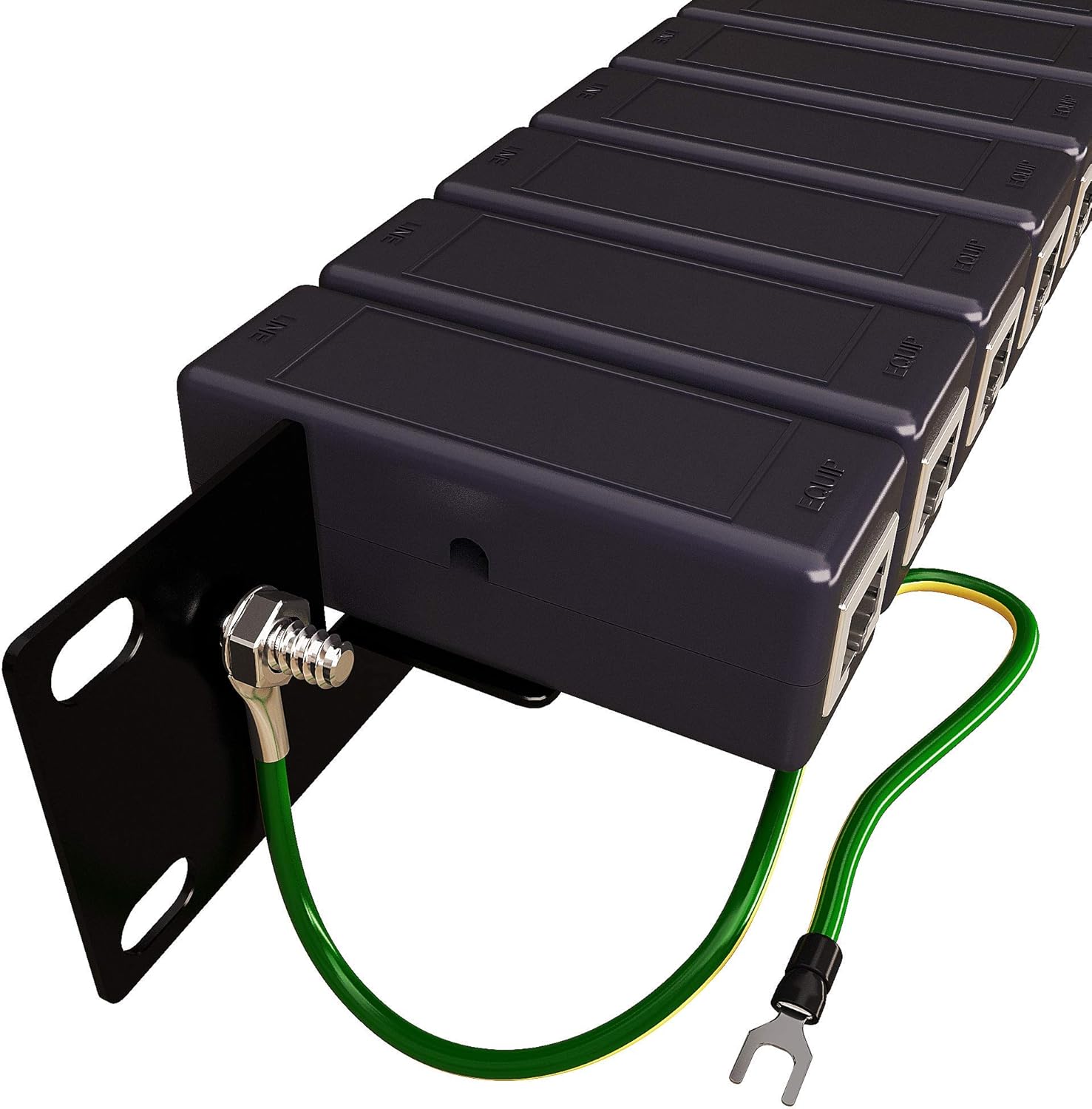 Ethernet Surge Protector 19" RackMount (16 Port) PoE+ Gigabit (Server Rack Mount 1U) -Gas Discharge Tube -RJ45 Lightning Suppressor -LAN Network CAT5/CAT6 Thunder Arrestor GbE 1000 Mbps -Tupavco TP316