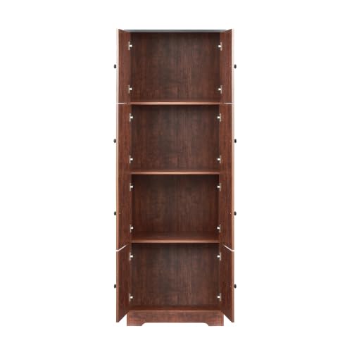 Corner Curio Cabinet, Glass Display Cabinet, Lighted Corner Curio China Cabinet with Adjustable Shelves and Mirrored Back for Living Room, Bedroom, Dining Room (Corner)