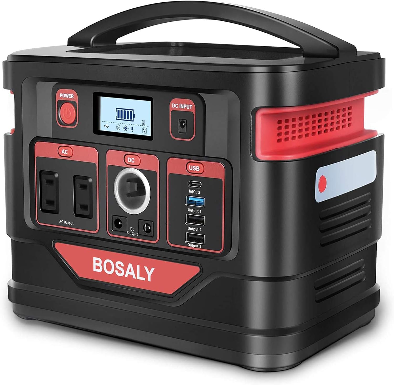 BOSALY Portable Power Station, 296Wh CPAP Fast Charger Lithium Backup Battery Pack 110V 300W Solar Generator?Pure Sine Wave AC Outlet USB DC?Supply for Outdoors Camping Travel Hunting Emergency