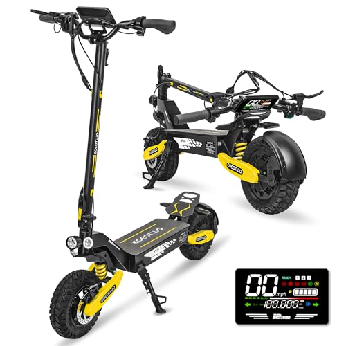 Electric Scooter for Adults, 1200W/2400W Off Road Motor Fast E Scooter, Up to 31/40 MPH Top Speed & 20/43 Miles Long Range, 11" Off-Road Tires, 330lbs MAX Load, Foldable