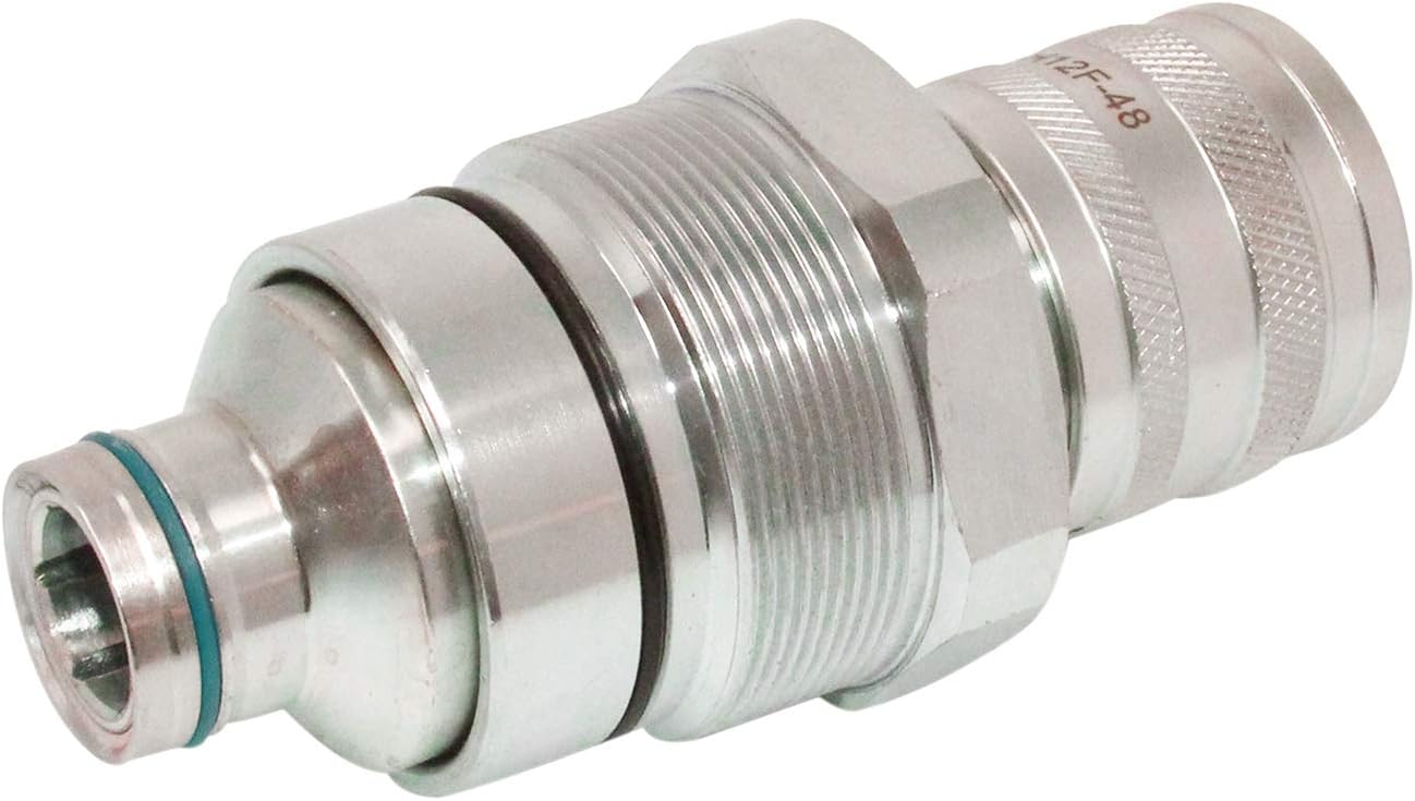 Jiayicity Hydraulic Female Flat Face Quick Coupler 7246802 7249643 V1311-77150 AT406475 Compatible with Bobcat Skid Steer Loader 753 864 883 A220 A300 A770 S130 S150 S160 S175 T740 T750 T770 T870 Pack of 2