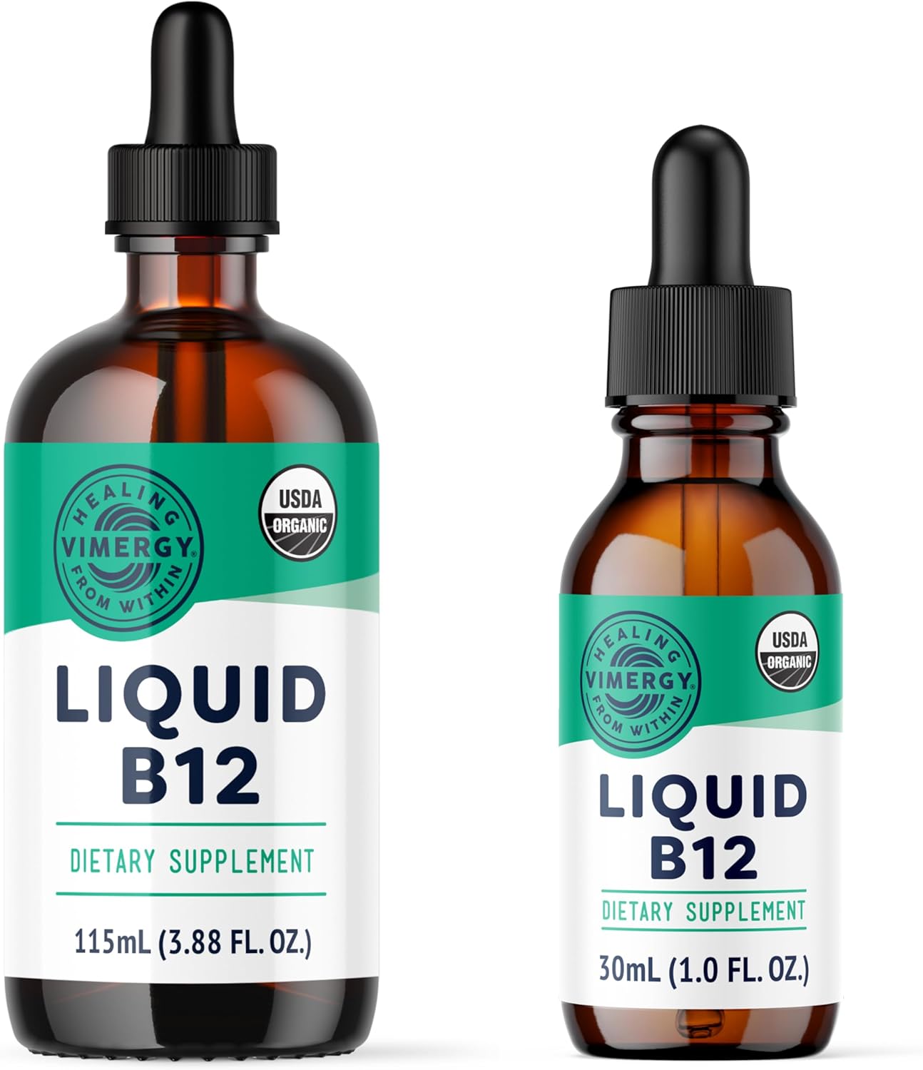 Vimergy USDA Organic B12 (115 mL) and (30 mL) Bundle