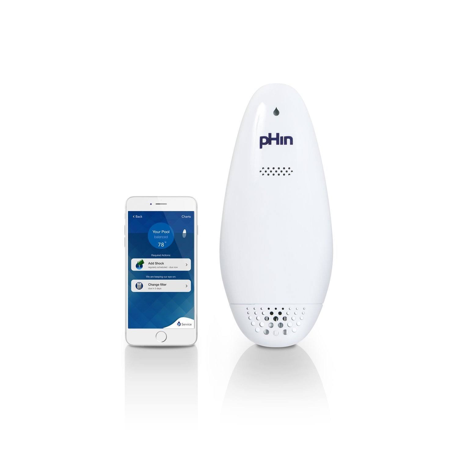 Phin Smart Water Care Monitor for Pools, Hot Tubs, Spas 24/7 Continuous Water Testing