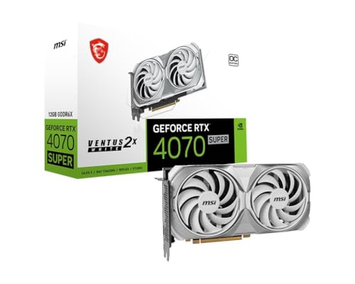 MSI GeForce RTX 4070 Super 12G Ventus 3X OC Gaming Video Card - 12GB GDDR6X, PCI Express Gen 4, 192-bit, 3X DP v 1.4a, HDMI 2.1a (Supports 4K & 8K HDR)