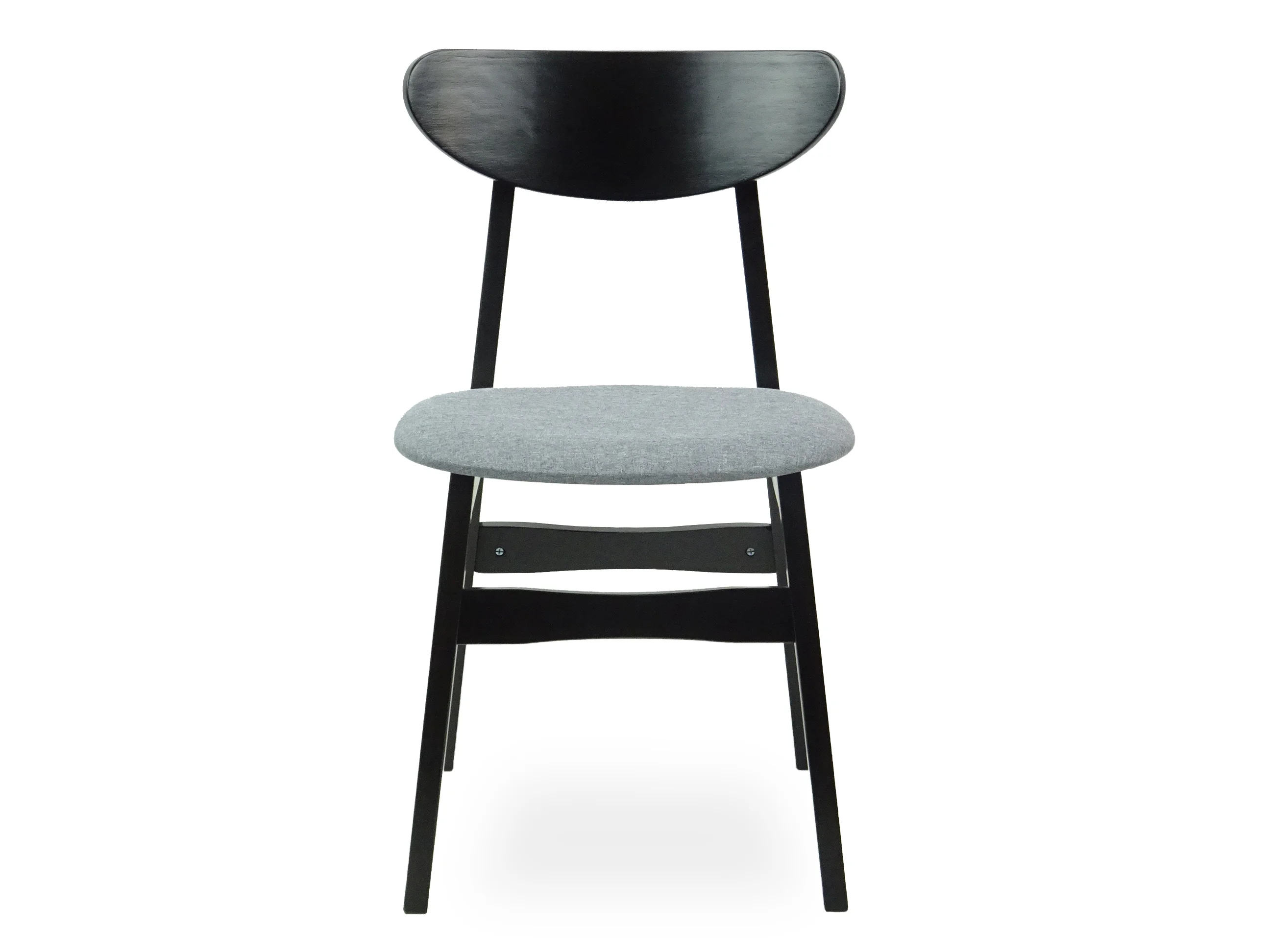 Set of 5 Dining Kitchen Round Table and 4 Yumiko Side Chairs Solid Wood w/Padded Seat, Espresso Color