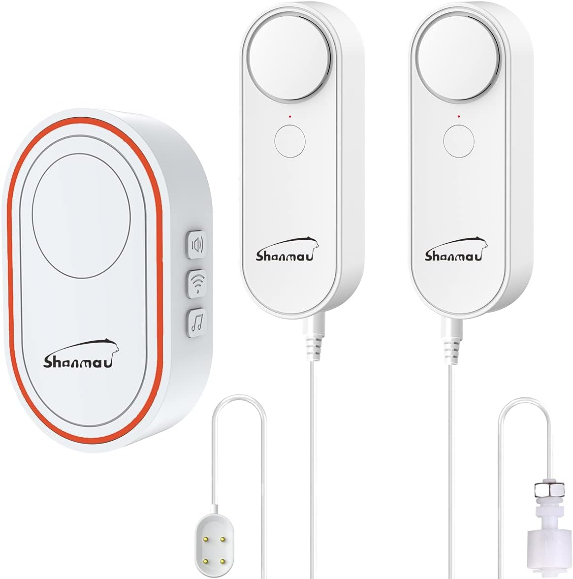 Water Level Detector WiFi, Smart Water Leak Sensor Alarm Kit - High/Low/Leakage Sensor Device, 2 Sensors & 1 Hub, Communication Distance Between Detector and Hub in Open Area is 328 Ft, App Free