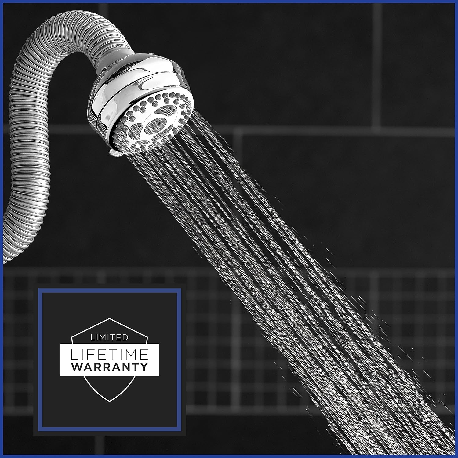 Waterpik Flexible Neck Best Adjustable Shower Head for All Heights 6 Mode, 1.8 GPM, Chrome NSL-603E Pack of 2