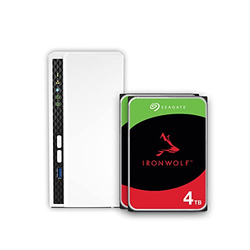 QNAP 4 Bay NAS with 12TB Storage Capacity, Preconfigured RAID 5 Seagate IronWolf Drives Bundle, 2.5GbE Ports (TS-433-4G-44ST-US)