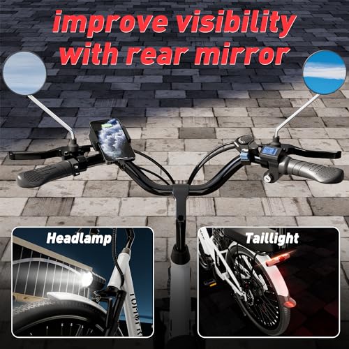 Electric Bike 500W Brushless Motor Electric City Cruiser Bicycle Up to 50 Miles 22MPH Removable Battery, 7-Speed and Dual Mechanical Disc Brakes, 24" Electric Commuter Bike for Adults