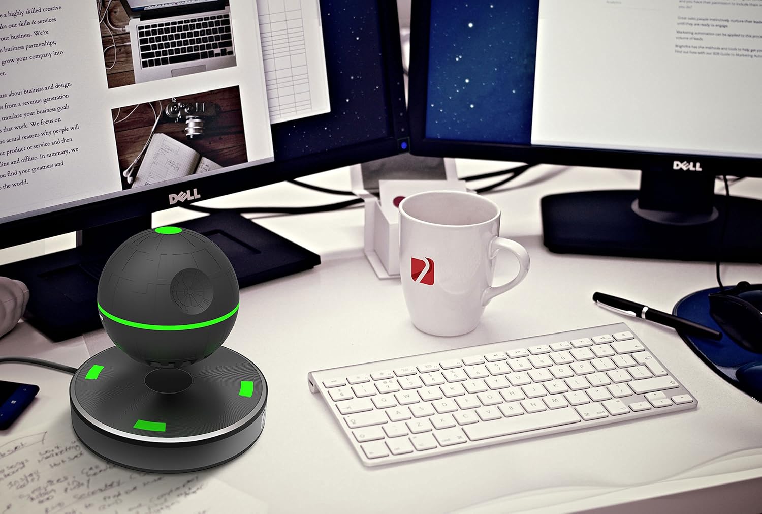 Arc Star Floating Speaker | Bluetooth and NFC | Smartphone Charger | 360° Sound