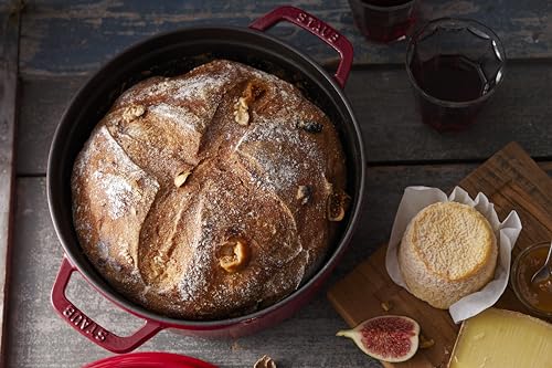 Staub 4 Qt. Round Cocotte-cherry Red