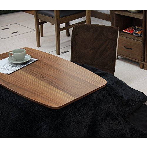 AZUMAYA Kotatsu Heater Folding Legs Table W36.0 x D20.0 x H14.5 Inches Natural Oak and Rubber Wood Material Home and Living Herringbone Pattern Table Top Wood Brown Color KT-111