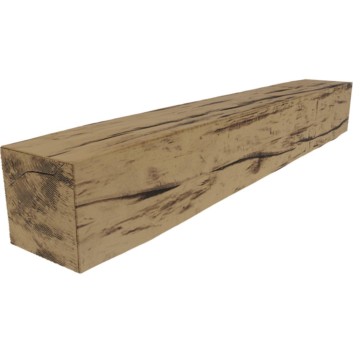 Ekena Millwork MANURW06X08X60NG 6x22H x 8x22D x 60x22W Riverwood Faux Wood Fireplace Mantel, Natural Golden Oak