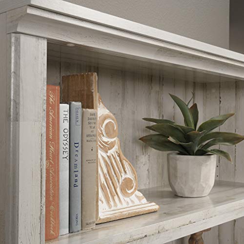 Sauder 5 Tier Book Shelf Wooden Bookcase Multipurpose Bookshelf for Home Office, Living Room, in Chalked Chestnut