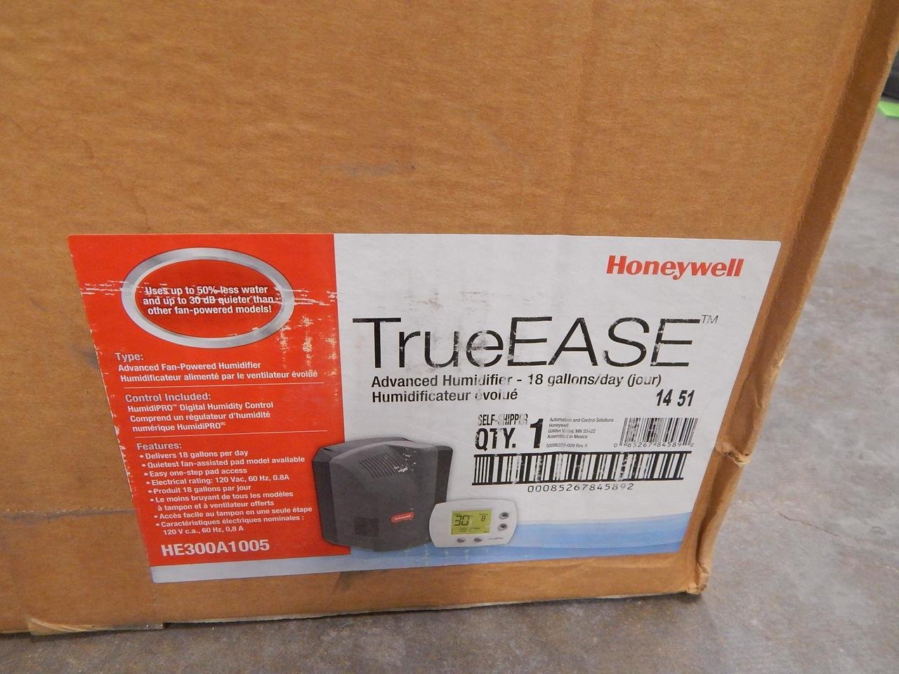 Honeywell HE300A1005 TrueEASE Fan Powered Humidifier