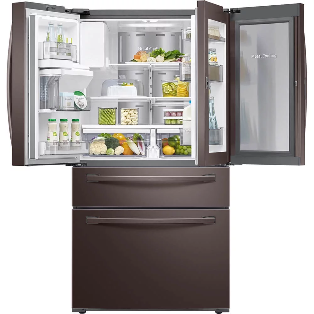 Samsung 28 cu. ft. 4-Door French Door Refrigerator with Food Showcase RF28R7351DT