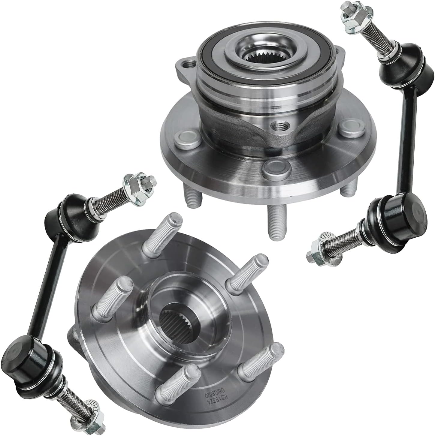 Detroit Axle - Front End 16pc Suspension Kit for 11-15 Jeep Grand Cherokee Dodge Durango, 2 Wheel Bearing Hubs 4 Control Arms 4 Tie Rods 2 Sway Bars 2 Ball Joints 2 Boots Replacement